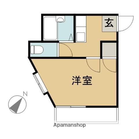 リバーシティ都(1K/1階)の間取り写真