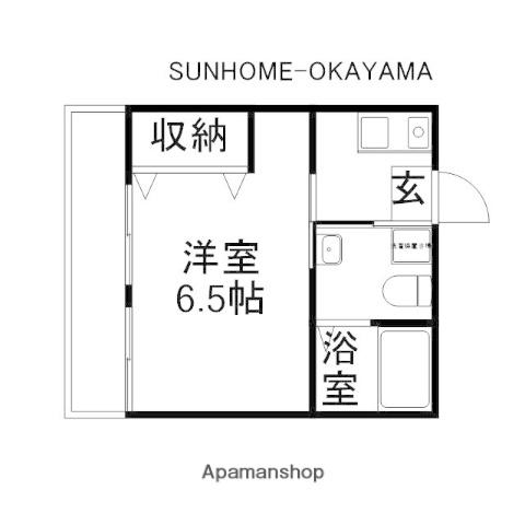 レジデンス伊島 B棟(1K/3階)の間取り写真