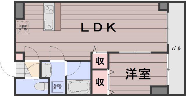 LE MARAIS(1LDK/7階)の間取り写真