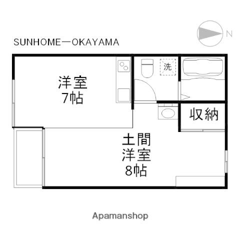 AEROAD(ワンルーム/1階)の間取り写真