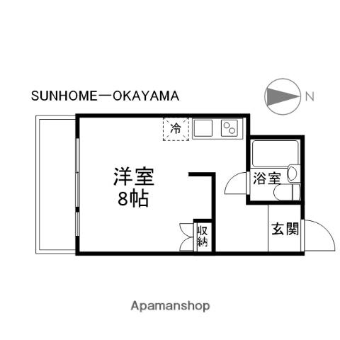 スターパレス津島(ワンルーム/1階)の間取り写真