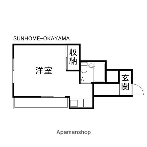 ナッツクラッカー(ワンルーム/5階)の間取り写真