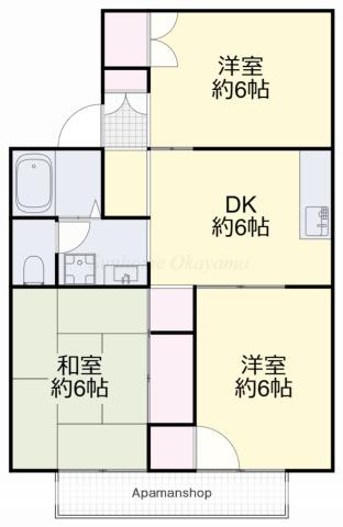 セジュ—ル小山 B(3DK/1階)の間取り写真