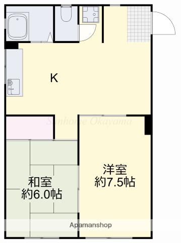 CORPオオモリ(2K/2階)の間取り写真