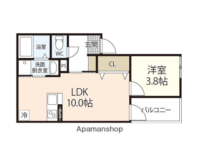 REGALE MIKADO(1LDK/2階)の間取り写真