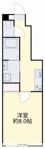 ONWARD(1K/1階)の間取り写真