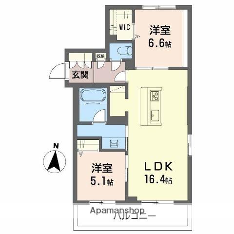 レーベンエイトⅡ(2LDK/3階)の間取り写真
