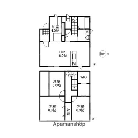 宇野線 大元駅 徒歩12分 2階建 築15年(4LDK)の間取り写真