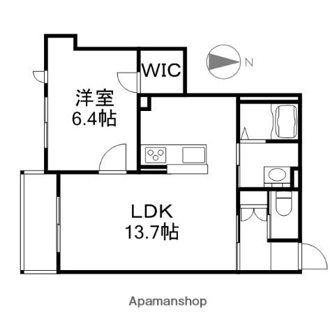 桔梗乃館(1LDK/1階)の間取り写真