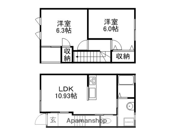 ＬＥＡＦ　ＧＡＲＤＥＮ(2LDK)の間取り写真