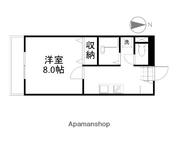 Y・N・G西坂Ⅴ(1K/3階)の間取り写真