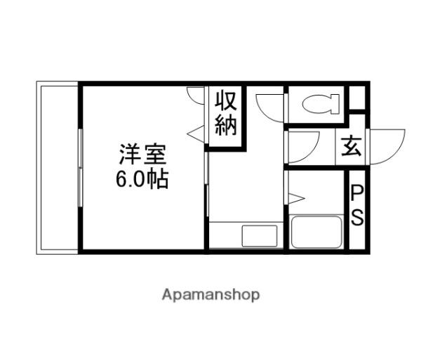エスポアール21A(1K/1階)の間取り写真