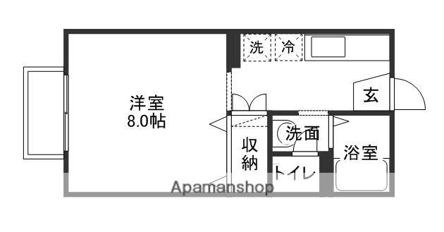 プレミール97(1K/2階)の間取り写真