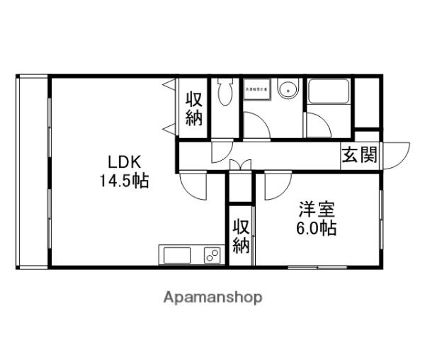 ハイデンスホンダ(1LDK/10階)の間取り写真