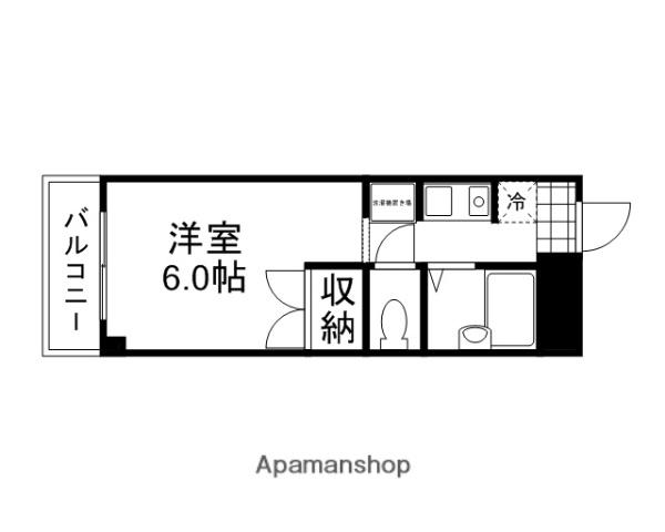 グランディール門田屋敷(1K/3階)の間取り写真