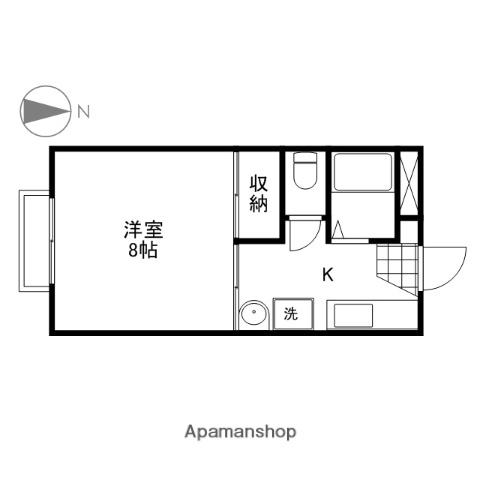 レピュート川合(1K/1階)の間取り写真