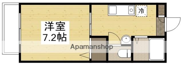 ラフォーレ津高(1K/2階)の間取り写真