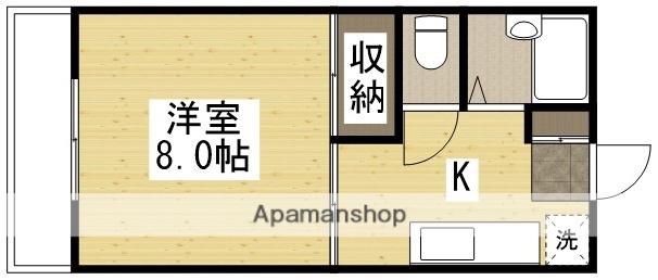 成広コーポⅡ(1K/2階)の間取り写真