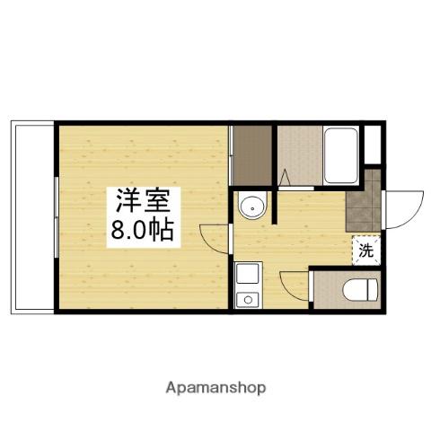 ピュアグレース庭瀬(1K/3階)の間取り写真