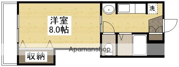 シャインブライト寿Ⅱ(1K/2階)の間取り写真