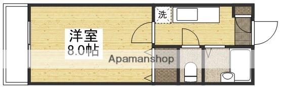 リーセント大和町(1K/2階)の間取り写真