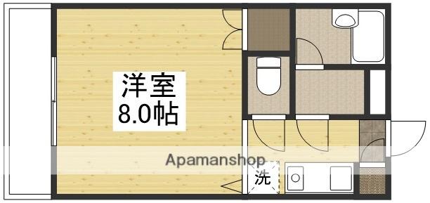 プリメゾン岡山南方(ワンルーム/3階)の間取り写真