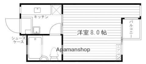 K2ビル(1K/3階)の間取り写真