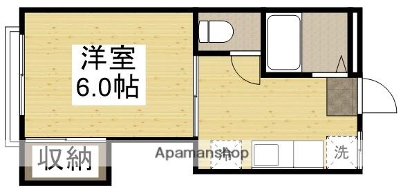 カレッジ浜(1K/2階)の間取り写真