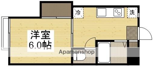 カレッジ浜(1K/2階)の間取り写真