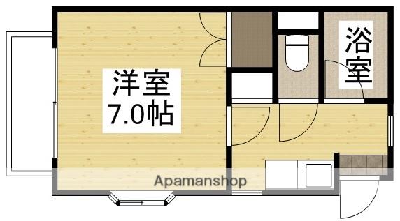 コーポヒロ(1K/1階)の間取り写真