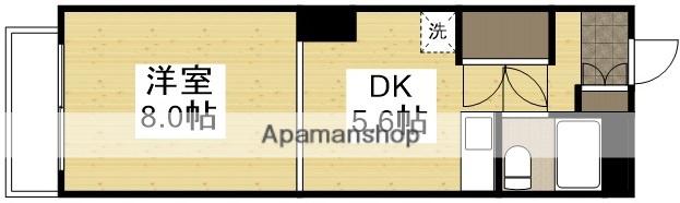 ORANGE医大北 東棟(1DK/2階)の間取り写真