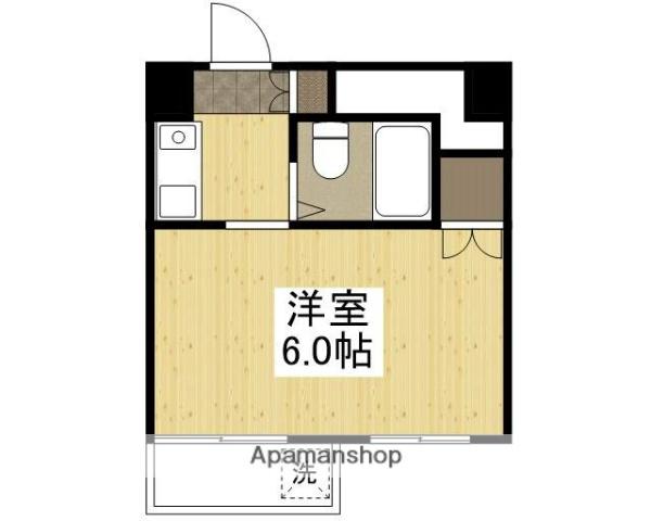 アルファ清心町Ⅱ(ワンルーム/9階)の間取り写真