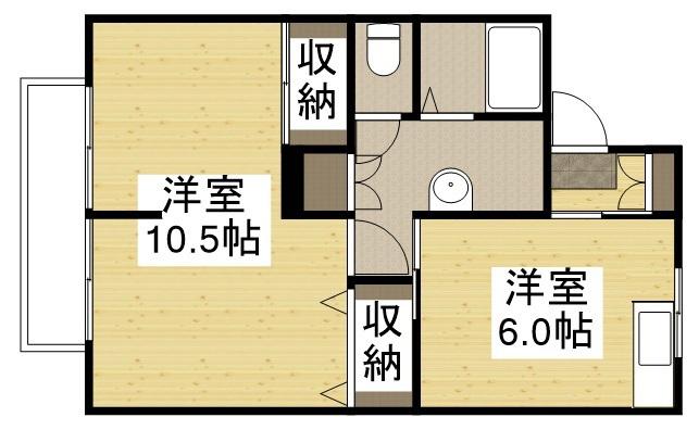 アン・ソレイユ(1DK/1階)の間取り写真