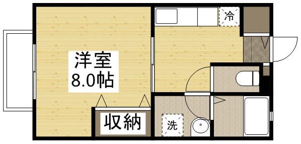 S・T・VILLA TSUSHIMA C(1K/1階)の間取り写真