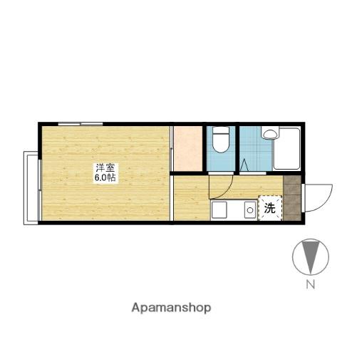 ラフィネ7(ワンルーム/2階)の間取り写真