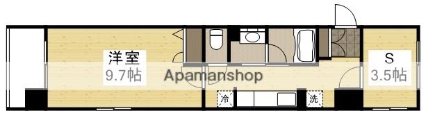 リビンコートSTUDIO富田町(1K/3階)の間取り写真