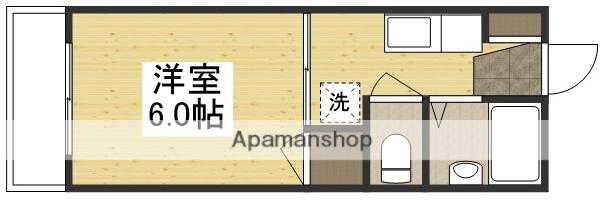 コーポ・プチⅢ(1K/1階)の間取り写真