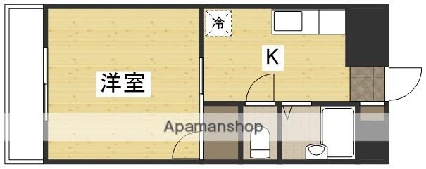 奥田コーポ(1K/1階)の間取り写真
