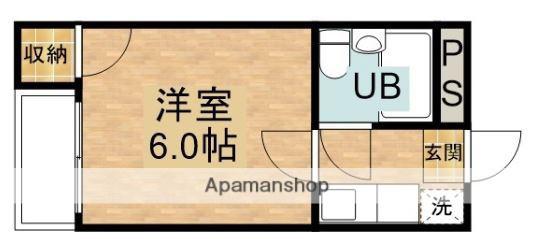富コーポ(1K/1階)の間取り写真