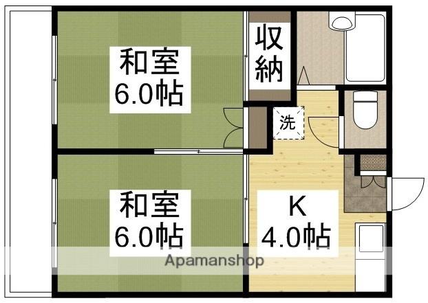 石堂マンション(2K/2階)の間取り写真