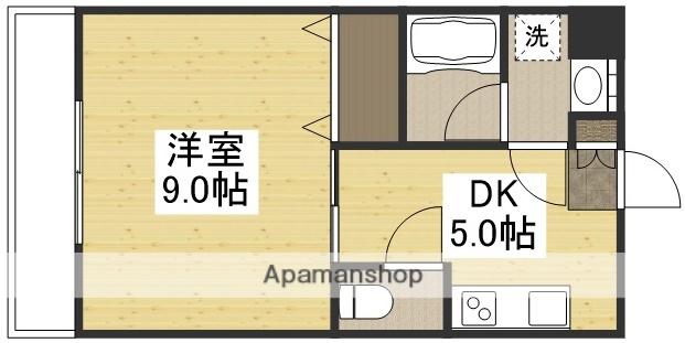 レプトン大福(1DK/4階)の間取り写真