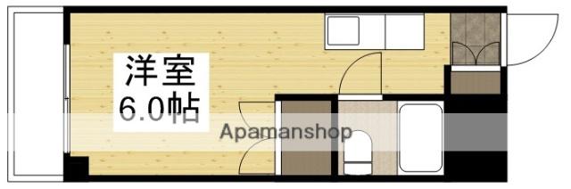 アップルハウス桑田(ワンルーム/2階)の間取り写真