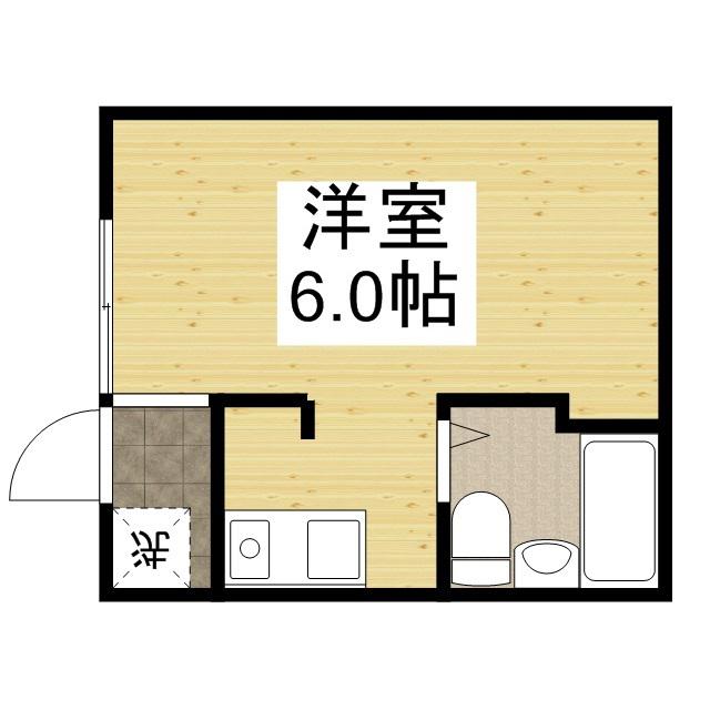 カサボニータ(ワンルーム/4階)の間取り写真