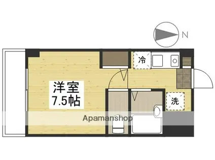 吉原広瀬町マンション(ワンルーム/4階)の間取り写真