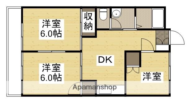 赤田ハイツ(3DK/4階)の間取り写真