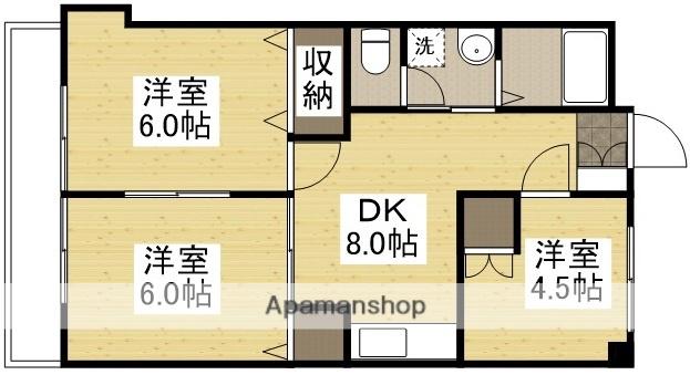 赤田ハイツ(3DK/1階)の間取り写真