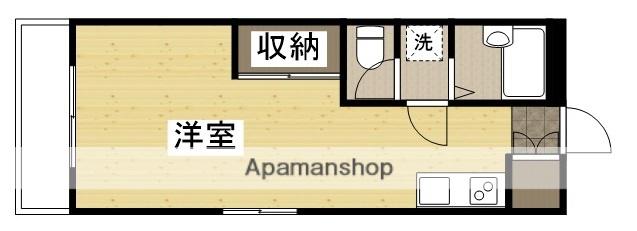 BACK・PACKER(ワンルーム/2階)の間取り写真