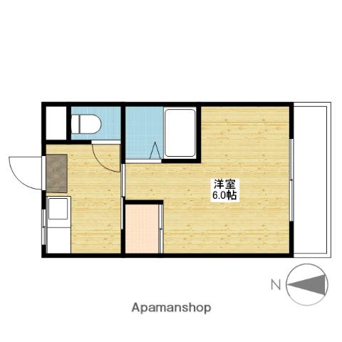 アーバンライフ泉田Ⅱ(1K/4階)の間取り写真