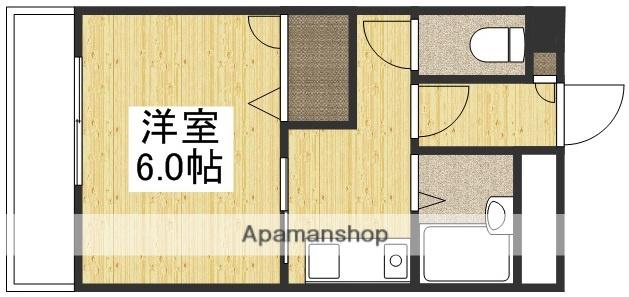 エスポアール21A(1K/1階)の間取り写真