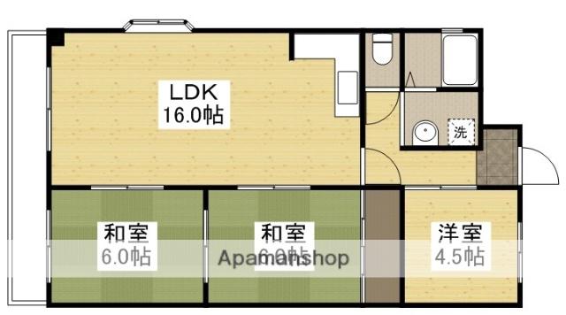 YSビル岡南(3LDK/3階)の間取り写真
